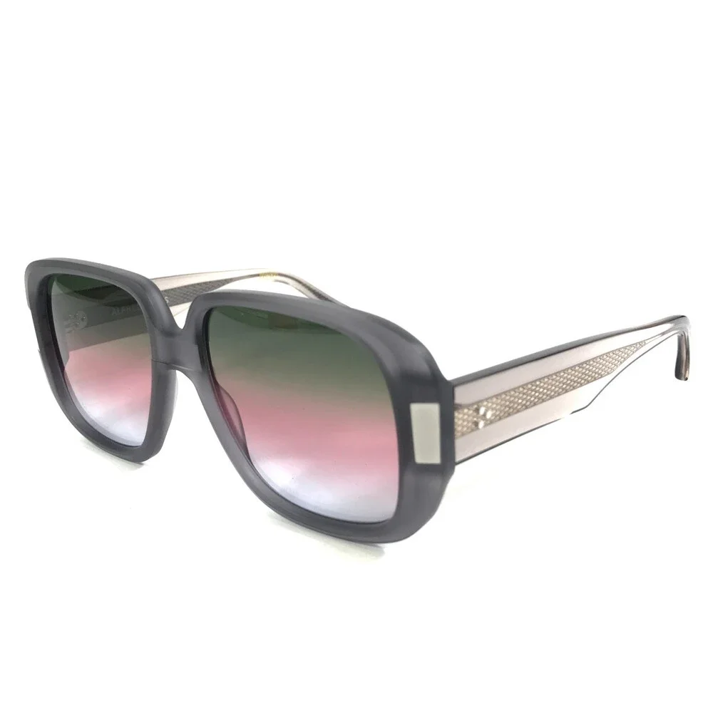 Alfred Kerbs Sunglasses CARI GY Gray Square Frames w/ Gray Pink Gradient Lenses